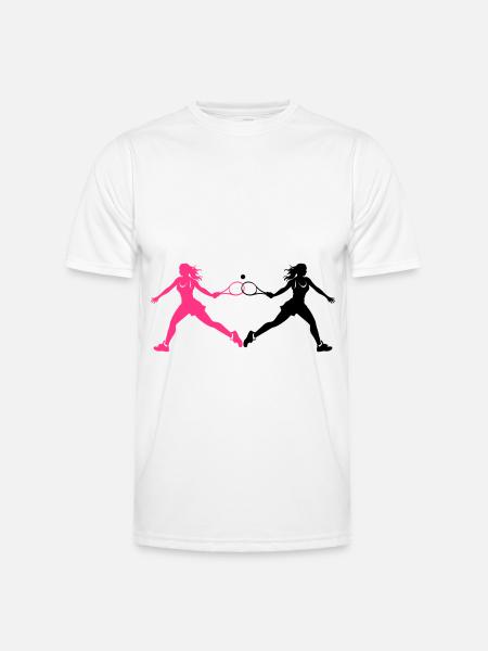 Tennis Player Silhouette - Men's Functional T-Shirt - white