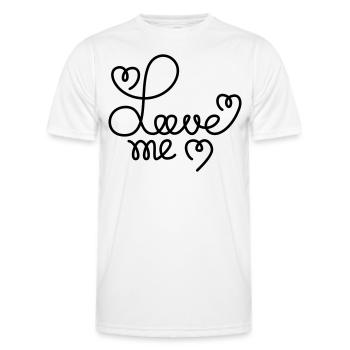 Aimez-moi - T-shirt sport Homme - blanc - Devant - AI Model Male 178 dark (178cm)