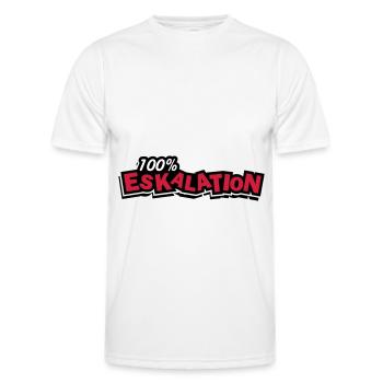 Eskalation 100% - Männer Funktions-T-Shirt - Weiß - Vorne - AI Model Male 178 dark (178cm)