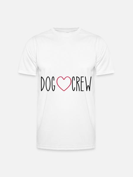 Dog Crew Heart - Men's Functional T-Shirt - white