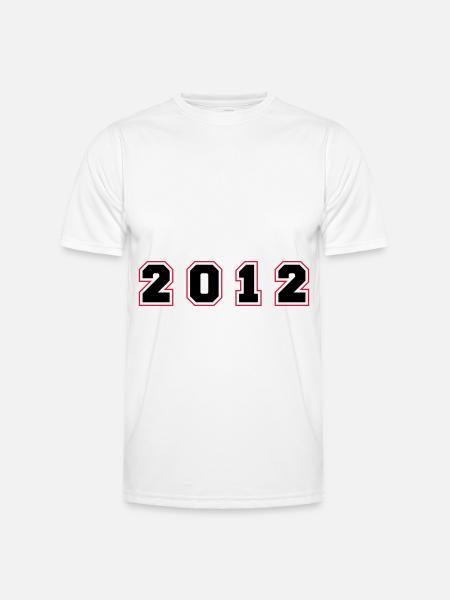 2012 Year Number - Men's Functional T-Shirt - white