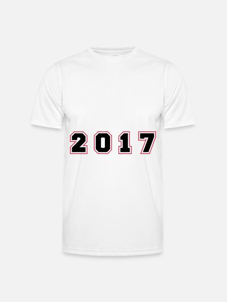 2017 Year Number - Men's Functional T-Shirt - white