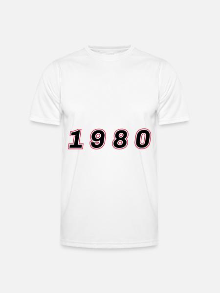 1980 Year Number - Men's Functional T-Shirt - white