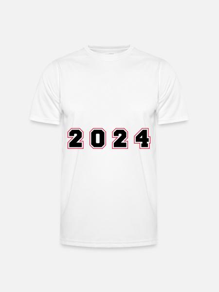 2024 year number - Men's Functional T-Shirt - white