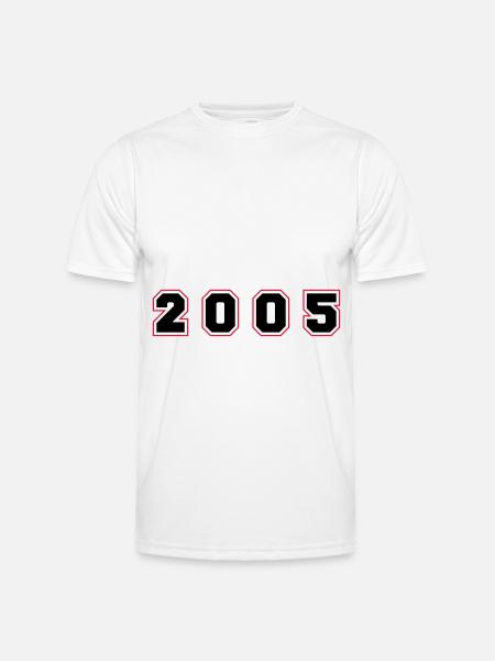 2005 Year Number - Men's Functional T-Shirt - white