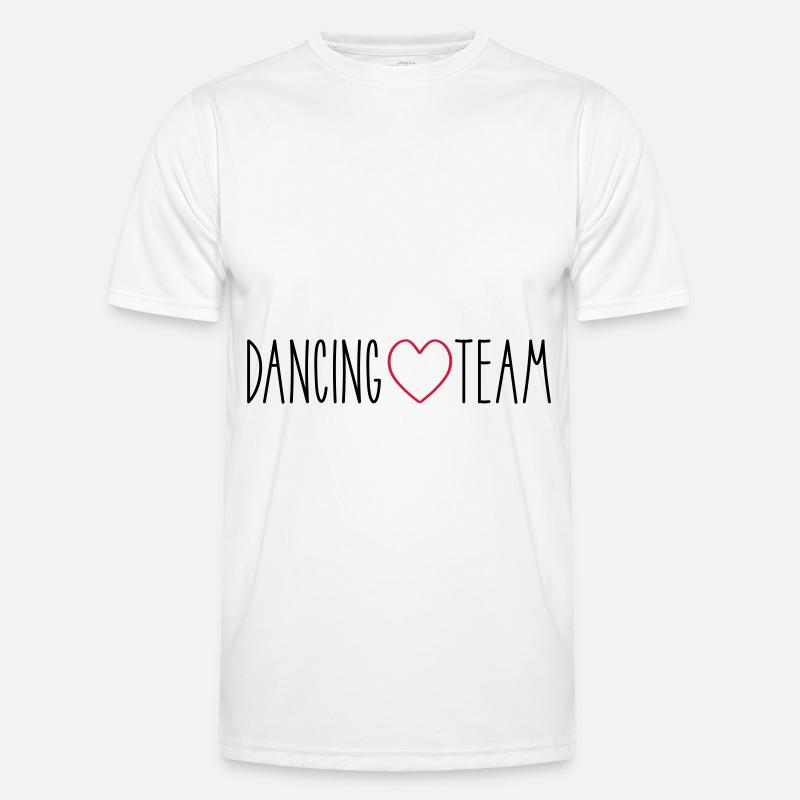 Dancing Team Herz - Männer Funktions-T-Shirt - Weiß