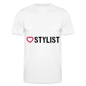 Stylist Heart - Men's Functional T-Shirt - white - Front - AI Model Male 178 dark (178cm)