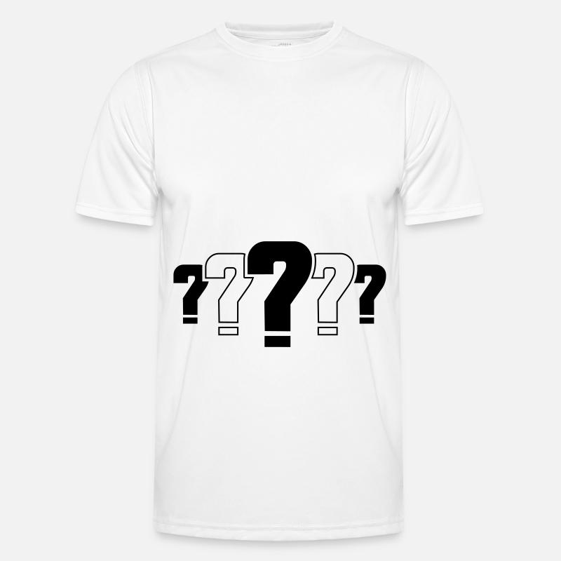 question mark icon - Men's Functional T-Shirt - white