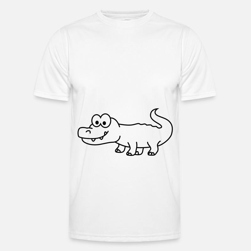 Alligator Comic Tier Männer Funktions-T-Shirt