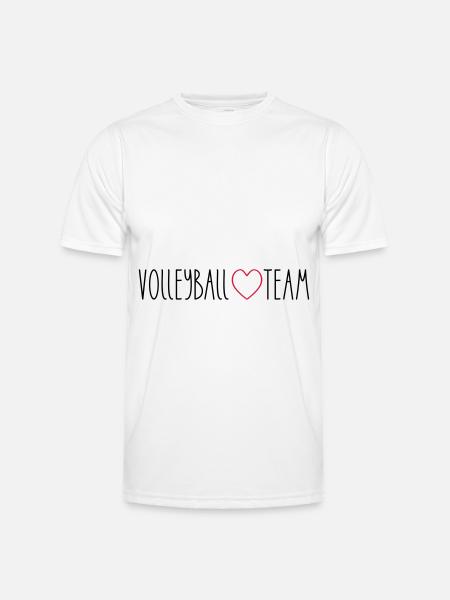 Volleyball Team Heart - Men's Functional T-Shirt - white