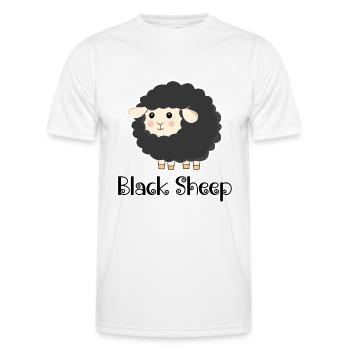 Black Sheep - Men's Functional T-Shirt - white - Front - AI Model Male 178 dark (178cm)