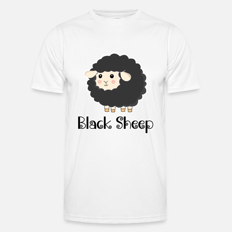 Schwarzes Schaf - Männer Funktions-T-Shirt - Weiß