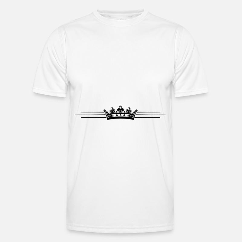 Krone Linie Design Männer Funktions-T-Shirt