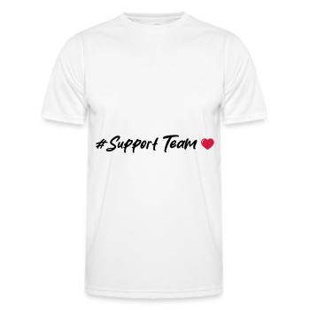 Support Team Herz - Männer Funktions-T-Shirt - Weiß - Vorne - AI Model Male 178 dark (178cm)
