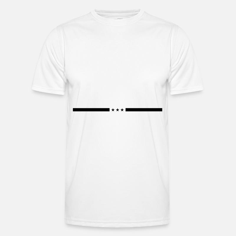 Stern Linie Element - Männer Funktions-T-Shirt - Weiß