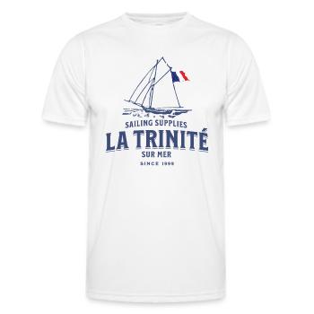 La Trinité sur mer Bretagne - Men's Functional T-Shirt - white - Front - AI Model Male 178 dark (178cm)
