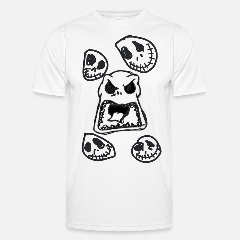 Monster, halloween, skellington,illustration - Men's Functional T-Shirt - white