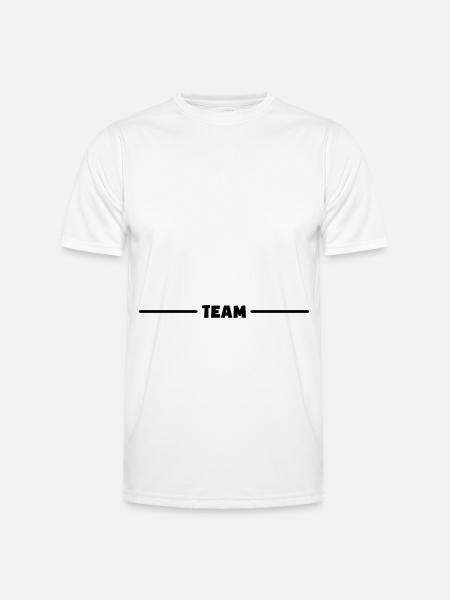 Team Linie - Männer Funktions-T-Shirt - Weiß