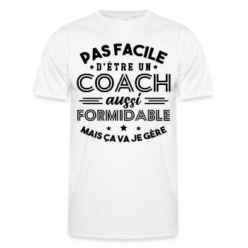 Cadeau Formidable pour Coach Formidable - T-shirt sport Homme - blanc - Devant - AI Model Male 178 dark (178cm)