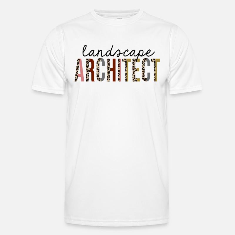Landscape Architect Leopard Print Funny - Men's Functional T-Shirt - white