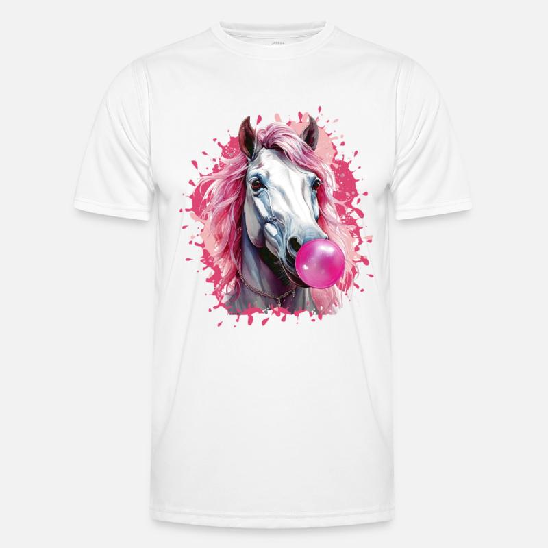 Cheval,Graffiti,illustration,Bubble gum T-shirt sport Homme