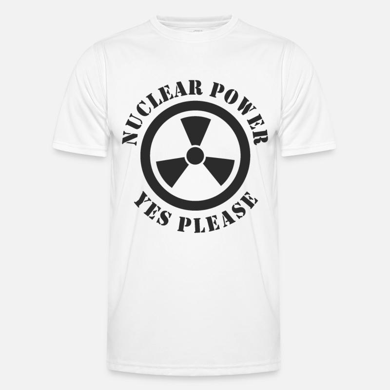 Atomkraft, Ja bitte, Kernenergie - Männer Funktions-T-Shirt - Weiß