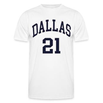 Dallas 21 - Men's Functional T-Shirt - white - Front - AI Model Male 178 dark (178cm)