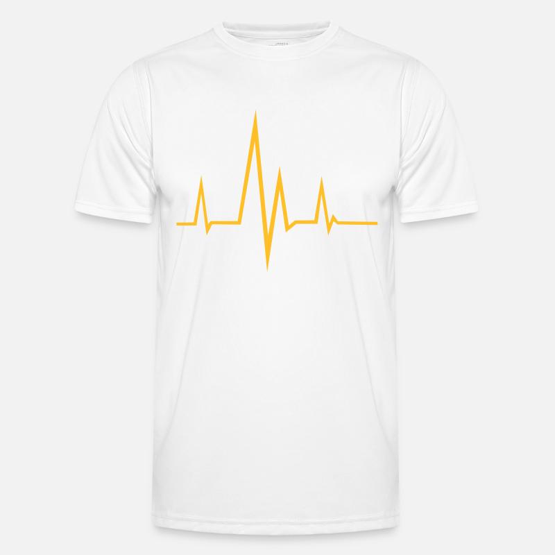 Frequenz - Puls - Männer Funktions-T-Shirt - Weiß