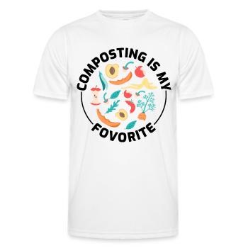 Kompostierung Kompost Gartenarbeit Gartengärtner Lustig - Männer Funktions-T-Shirt - Weiß - Vorne - AI Model Male 178 dark (178cm)