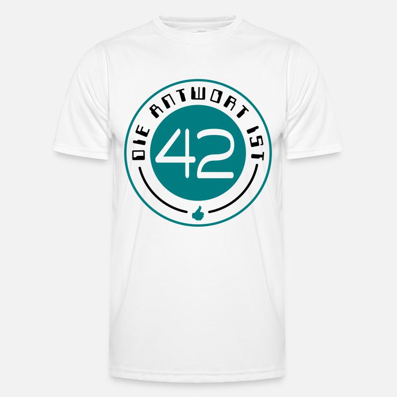 the answer is 42 - Men's Functional T-Shirt - white