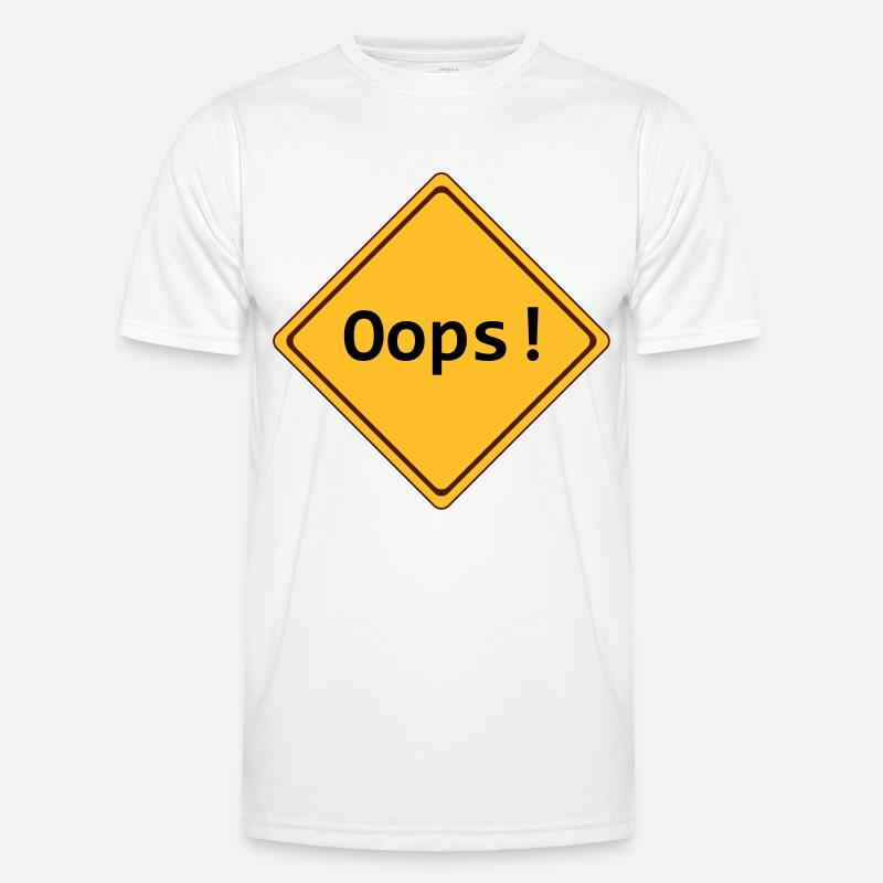 error, oops !, customizable - Men's Functional T-Shirt - white