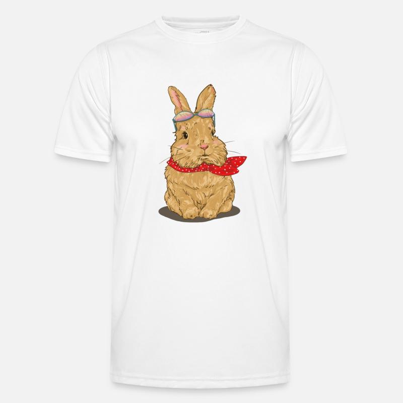 Lapin doux avec écharpe T-shirt sport Homme