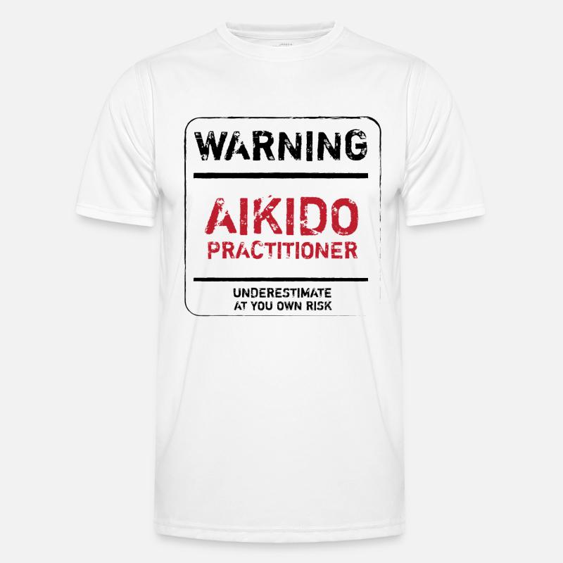 WARNING AIKIDO PRACTITIONER - AIKIDO T-Shirt Men's Functional T-Shirt