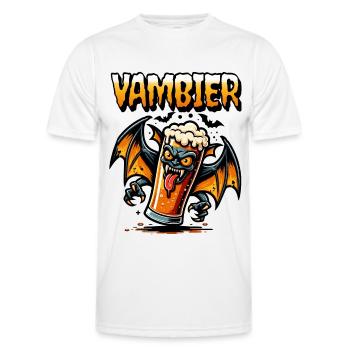 VAMBIER - Männer Funktions-T-Shirt - Weiß - Vorne - AI Model Male 178 dark (178cm)