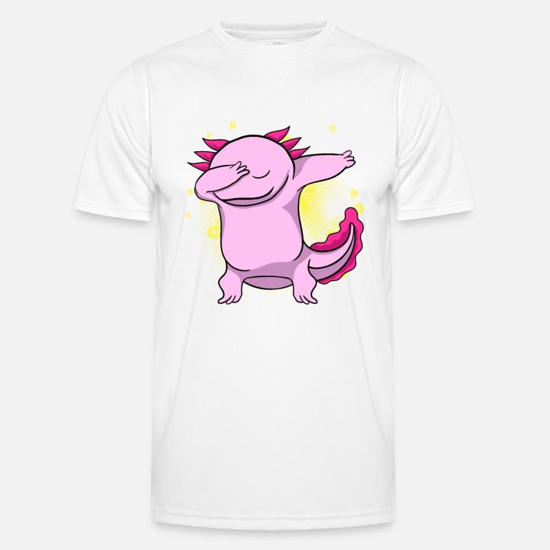 Dabbing Axolotl Männer Funktions-T-Shirt