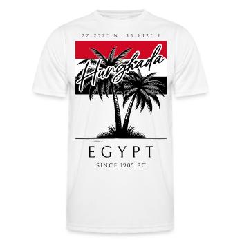 Hurghada Palmen Flagge Reise Souvenir - Männer Funktions-T-Shirt - Weiß - Vorne - AI Model Male 178 dark (178cm)