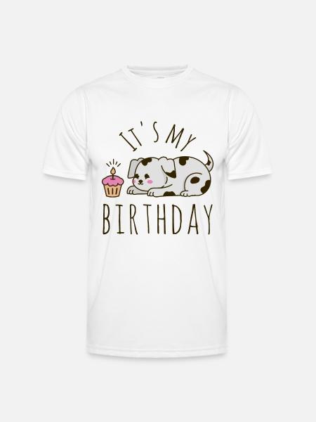 It's my Birthday Dog - Men's Functional T-Shirt - white