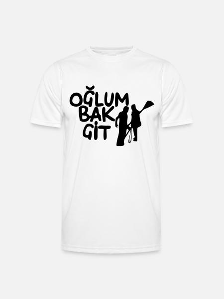 Oglum bak git - Männer Funktions-T-Shirt - Weiß