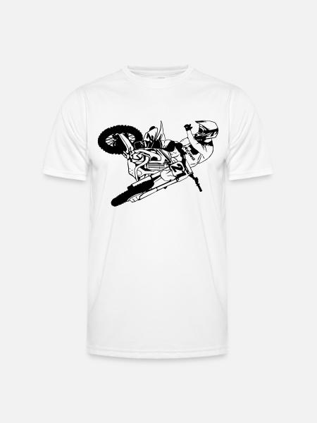 Moto Cross - motocross - Men's Functional T-Shirt - white