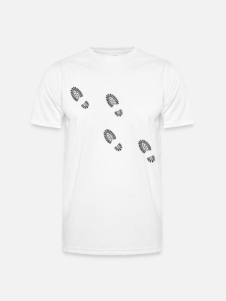 fodspor sko - Funktionsshirt til herrer - hvid