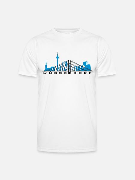 Düsseldorf - Männer Funktions-T-Shirt - Weiß