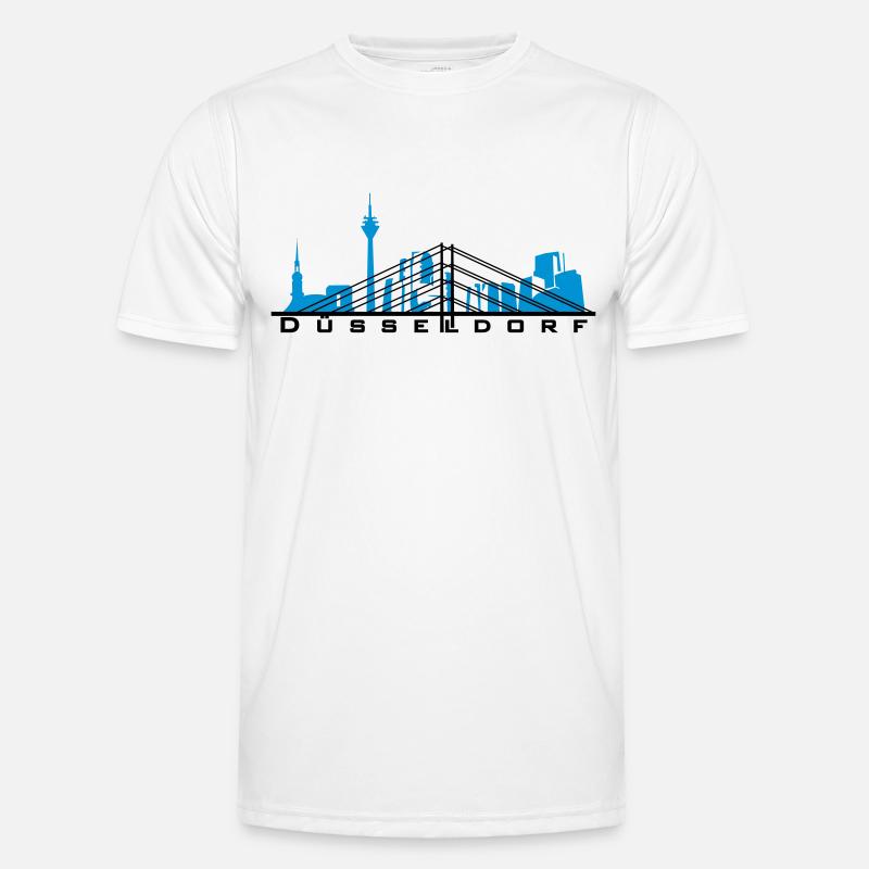 Düsseldorf - Männer Funktions-T-Shirt - Weiß