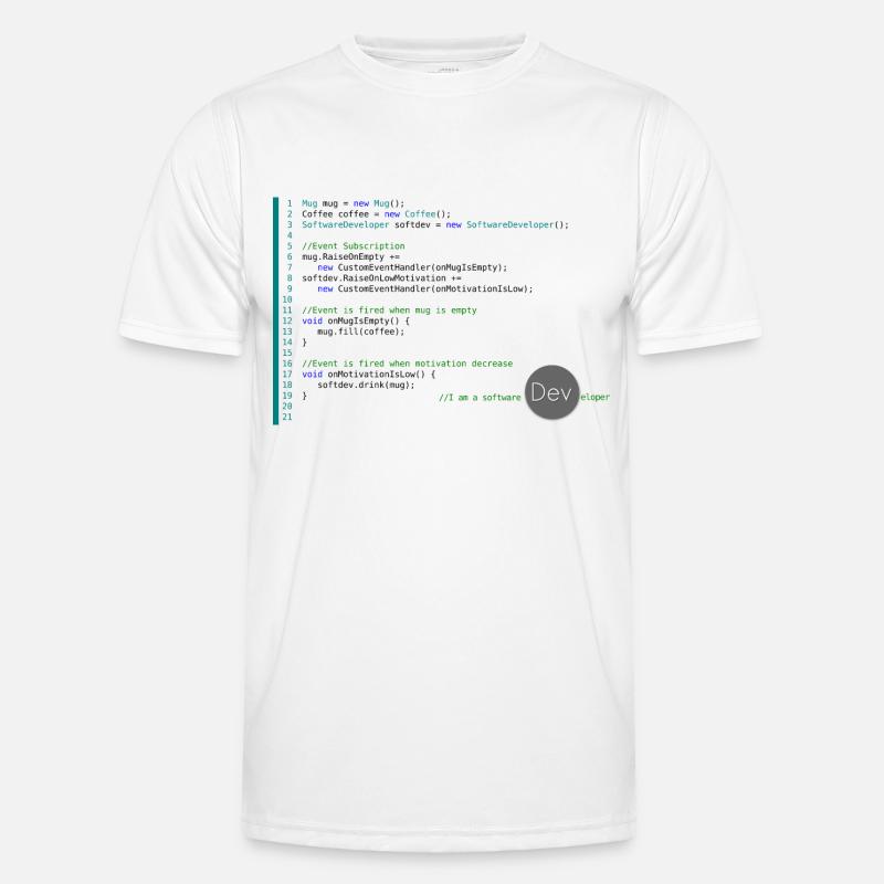 I am a Software Developer - Männer Funktions-T-Shirt - Weiß
