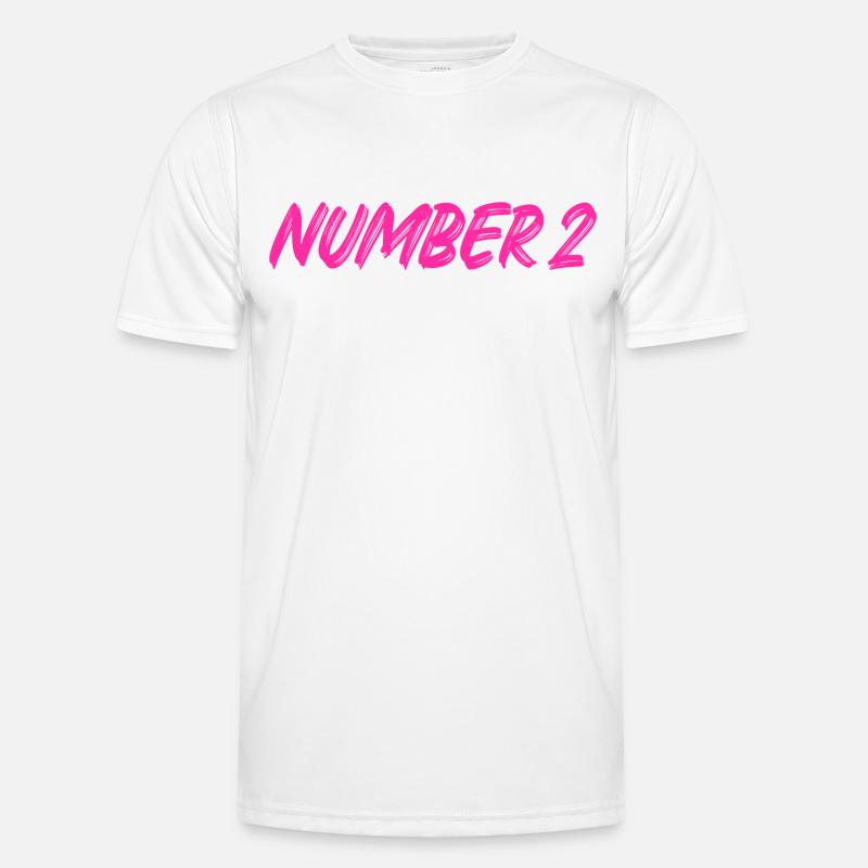 Number 2 - two - second - second - 2 - number 2 - Men's Functional T-Shirt - white