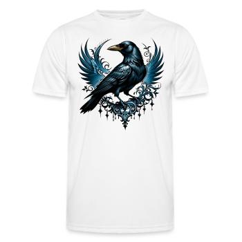 Majestätische Schwarze Krähe - Männer Funktions-T-Shirt - Weiß - Vorne - AI Model Male 178 dark (178cm)