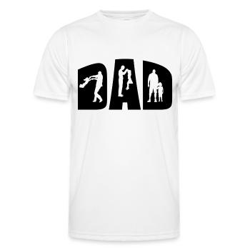 Papa und Tochter Vatertag Geschenk - Männer Funktions-T-Shirt - Weiß - Vorne - AI Model Male 178 dark (178cm)