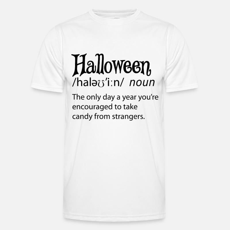 Halloween Funny Dictionary Definition - Men's Functional T-Shirt - white