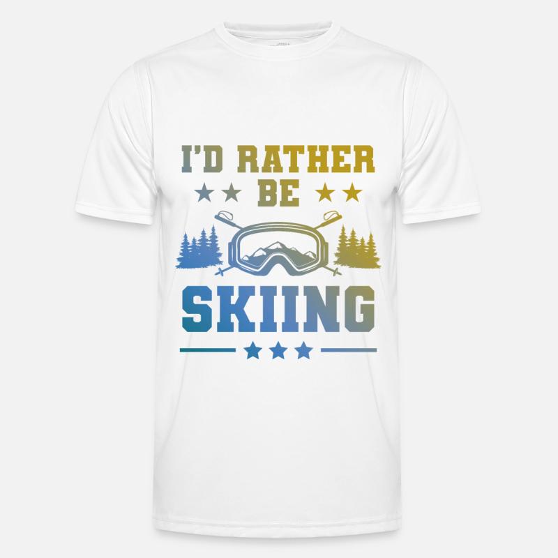 Ski Skiing T-shirt sport Homme
