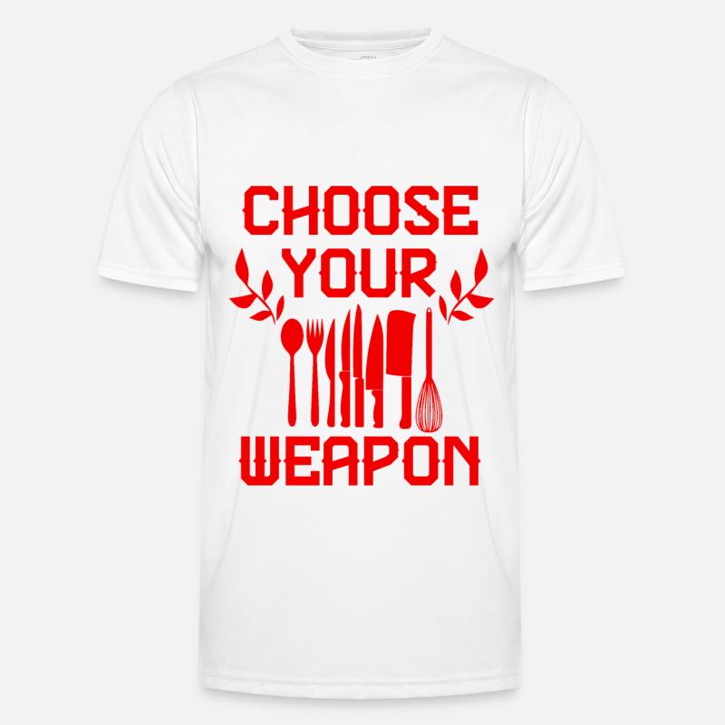 waffe kochen - Männer Funktions-T-Shirt - Weiß