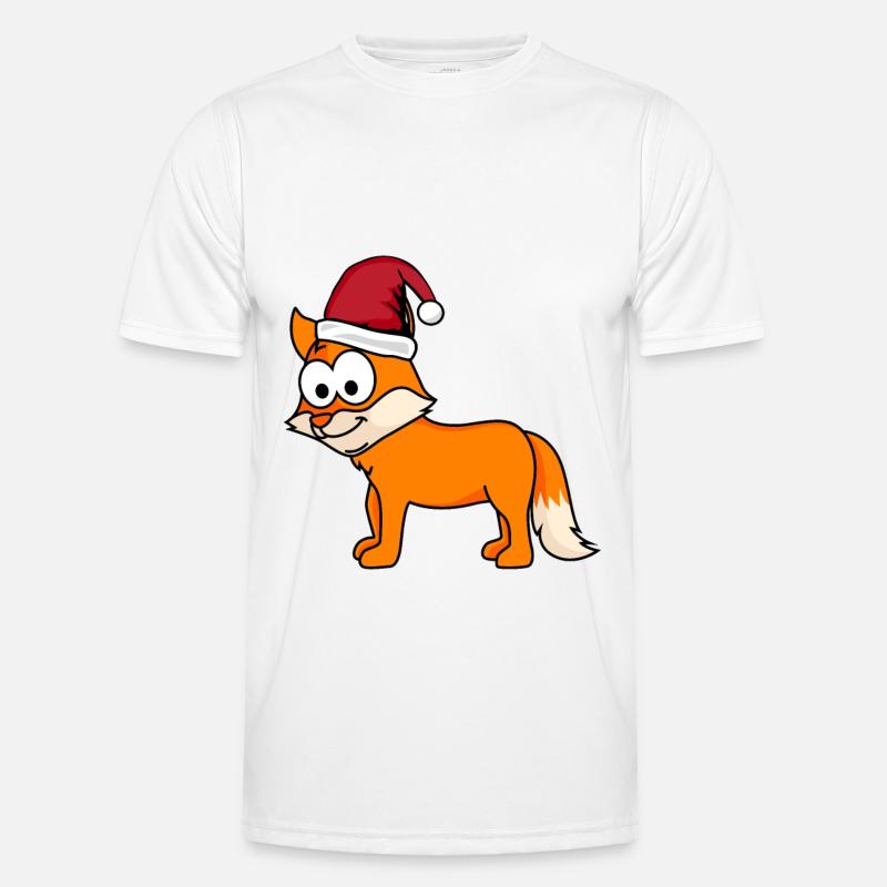 Fuchs Comic Weihnachten Männer Funktions-T-Shirt
